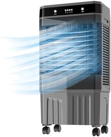 GENERIC Refroidisseur D'air évaporatif 45L, Humidificateur De Miste Portable Avec Paquets De Glace, Refroidisseur De Marécage Oscillant 3 En 1 Pour Le Bureau à Domicile, Ventilateur De Refroidissement Efficac