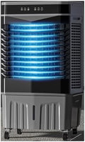GENERIC Refroidisseur D'évaporation Portable 120 Ventilateur Oscillant Avec Packs De Glace 3 Vitesses 12H Minuteur Humidificateur Pour Patio Extérieur Intérieur Garage Faible Bruit
