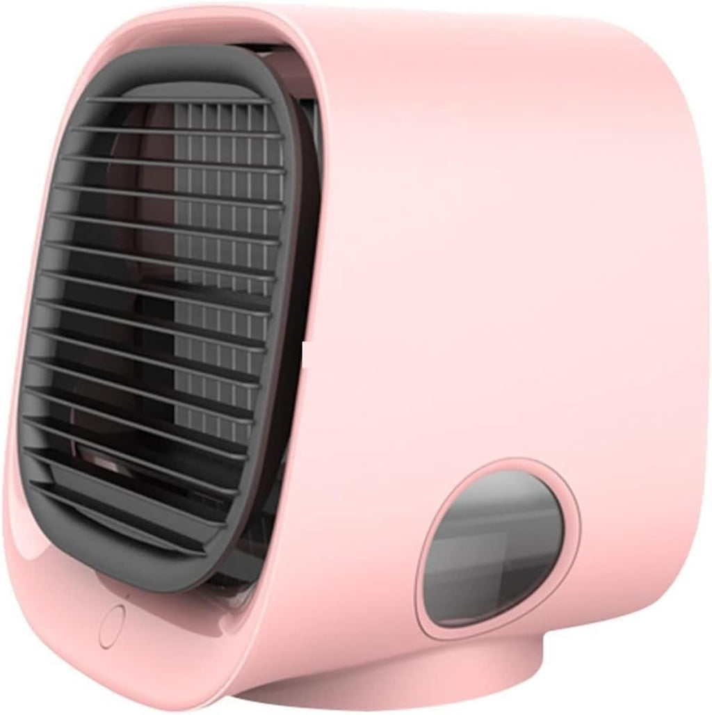  DieffematicKTY Climatiseur Mobile Air Cooler Fan Mini Desktop Air Conditioner With Night Light Mini Water Cooling Fan Humidifier (Color : Pink)