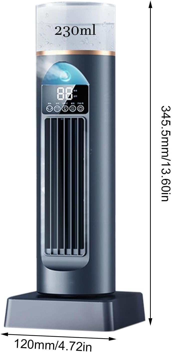  Ventilateur D'air Froid – Climatiseur Personnel, Humidificateur Par évaporation à Vitesses Réglables, Gadgets Cool Avec Minuterie Et Télécommande, Refroidisseur D'espace Sans Lame | Bureau à Domicile