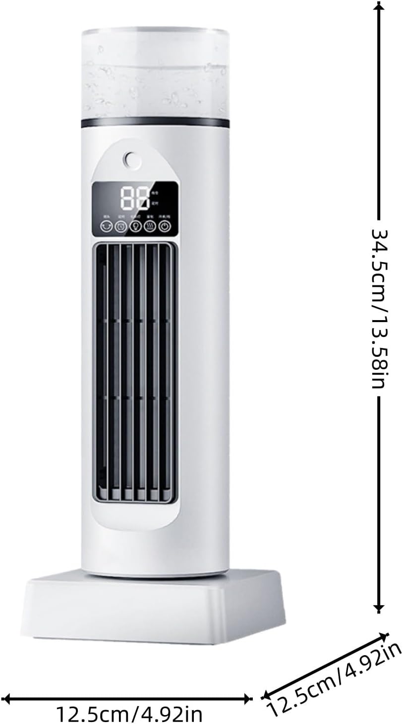  Climatiseur Portable Silencieux, Refroidisseur D'Air Avec Brume Froide, 6 Vitesses, Oscillation 120°, Télécommande, Timer 6 H, Réservoir D'Eau, Pour Chambre, Bureau, Maison Et Été