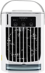  Mini Climatiseur Par évaporation De 500 Ml Avec Lumière Ambiante Bleue, 5 V 7 W, Climatiseur Portable à 3 Vitesses, Refroidisseur D'air Personnel Avec Humidificateur Pour Chambre, Bureau
