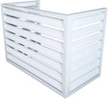  Housse De Protection En Aluminium Pour Climatiseurs Mini Unités Séparées – Protection Extérieure Résistante Aux Intempéries – Clôture élégante Pour Intérieur/extérieur (blanc)