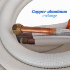 1/2 / 3M Isolant Cuivre - Aluminium Tube Hybride Split 5/8 '' 3/8 '' Air Conditioning Pipeline Connect Pair Coil - 1M Français Méthode