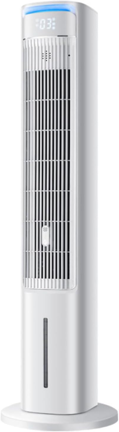 GENERIC Ventilateur De Refroidisseur D'air Portable Avec Réservoir 5L, 3 Vitesses, 12H Minuterie, 80 Oscillation.Refroidisseurs De Marais D'évaporation Silencieux Pour Chambre à Coucher, Bureau.Unité De Clima