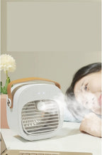  DieffematicKTY Climatiseur Mobile Portable Mini Air Conditioner Desk Fan Cooler Humidifier Purifier Air Conditioner (Color : Black)
