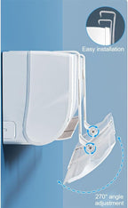  Whychstore Déflecteur De Climatisation Réglable, Pare-brise Mural Pour éviter Le Soufflage Direct, Plastique Rétractable 60-93 Cm, Blanc