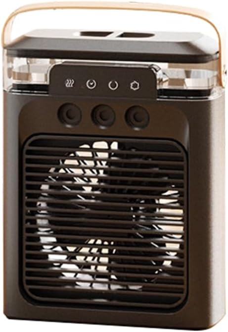  Ventilateur De Refroidissement Portable Pour Climatiseur Mini Refroidisseur D'air Par évaporation Avec Lumière LED 7 Couleurs 3 Buses Pour Bureau Table De Chevet D