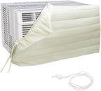  Housse De Fenêtre Pour Climatiseur Intérieur, Housse De Climatiseur Pour Unités Murales, De Climatiseur Couverture Pour Fenêtre Couvercle Poussière Facile à Installer ( 64 X 47 X 8,5 Cm, Beige)