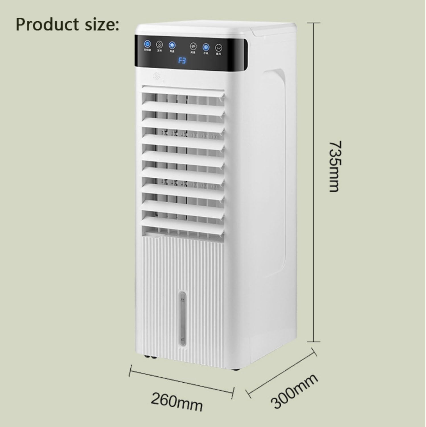 GENERIC Climatisation Portable Avec Réservoir 5L, 3 Vitesses Et Minuteries, Refroidisseur D'évaporation Silencieux Pour La Chambre, Le Bureau, Le Camping - Refroidissement Efficace Sans Tuyau, Télécommande Et