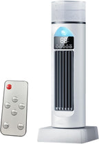  Ventilateur D'air Froid – Climatiseur Personnel, Humidificateur Par évaporation à Vitesses Réglables, Gadgets Cool Avec Minuterie Et Télécommande, Refroidisseur D'espace Sans Lame | Bureau à Domicile