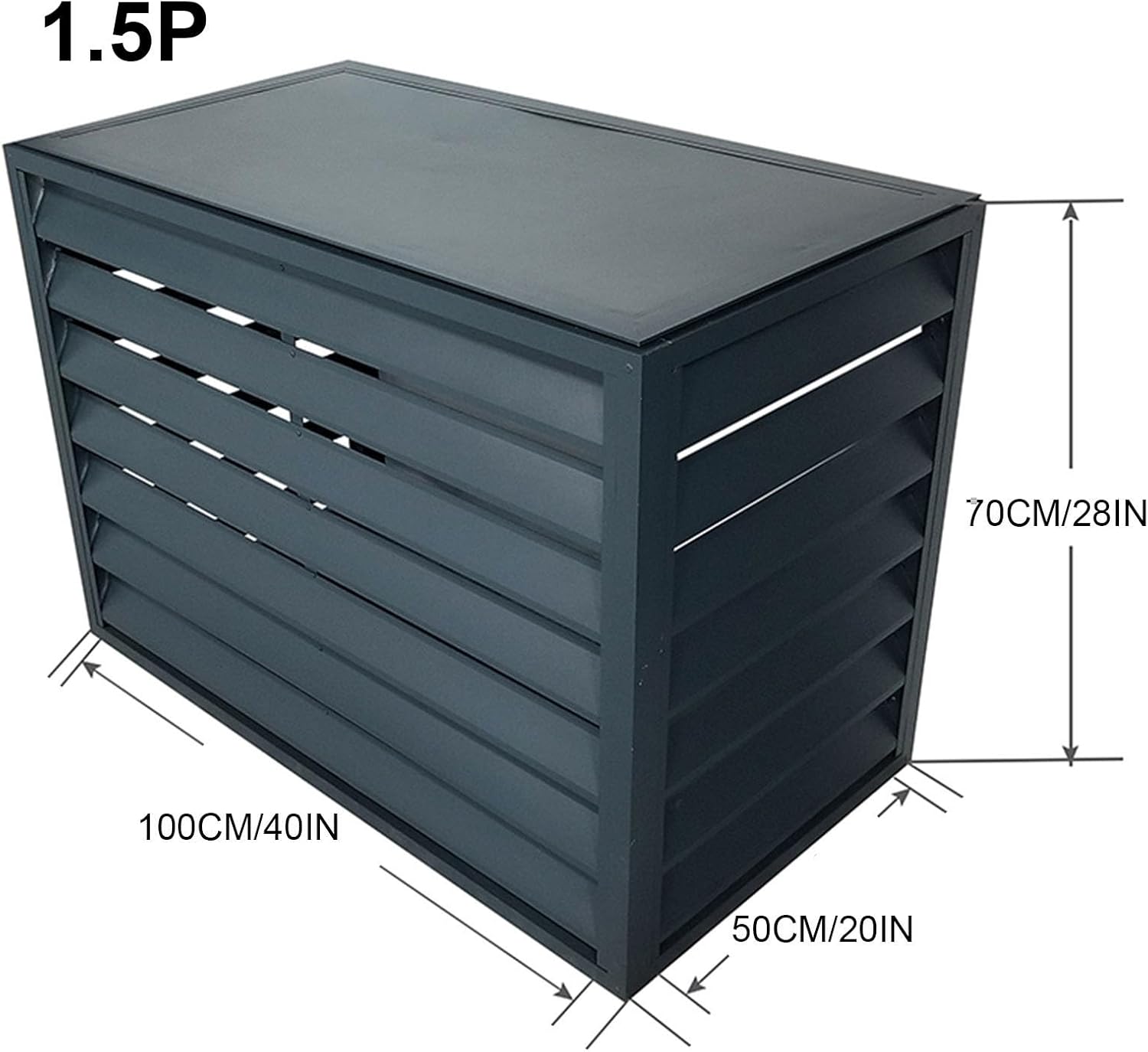  Housse De Pompe à Chaleur En Aluminium Pour Climatiseurs Extérieurs – Bouclier De Protection Résistant Aux Intempéries Pour L'installation De La Climatisation Et Léger, Idéal Pour Un Usage Domestique