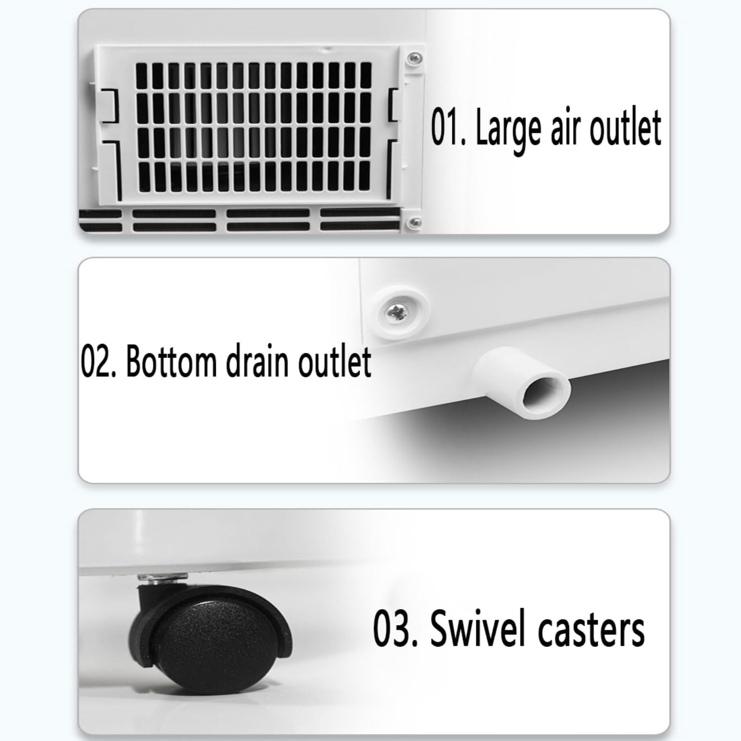  Climatiseurs Portables Smart AC Unit Ventilateur De Refroidissement Avec Télécommande Déshumidificateur De Refroidissement Rapide Kit De Fenêtre En Mode Veille Silencieux Inclus Unité De Refroidisseme