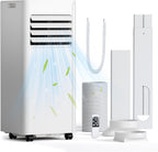  Climatiseur Portable 10 000 BTU Pour Pièces Jusqu'à 450 Mètres Carrés, Télécommande, écran LED, Mode 3 En 1, Unités AC Portables Silencieuses Avec Kit De Fenêtre