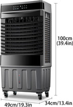 GENERIC Climatiseur Portable, Unité De Climatisation Avec Réservoir D'eau Et Minuterie De 12 Heures, Refroidisseur D'air Par évaporation Pour Chambre, Usine, Bureau
