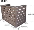 GENERIC Housse De Protection En Aluminium Marron Pour Climatiseurs Et Pompes à Chaleur - Protection Contre Le Bruit - Résistant Aux Intempéries - Idéal Pour Une Utilisation En Extérieur