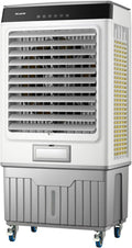  Climatiseur Mobile, Refroidisseur D'air Par évaporation 3 En 1, 3 Vitesses De Vent, Réservoir D'eau De 50 L, Avec 6 Glacières Et Télécommande, Minuterie De 1 à 7 H, Ventilateur Portable