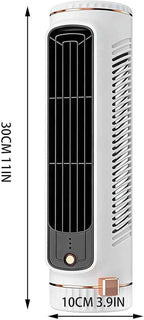 GENERIC Ventilateur De Bureau Portable Sans Pales à 3 Vitesses Pour Bureau, Chambre, Extérieur, Utilisation Horizontale Ou Verticale