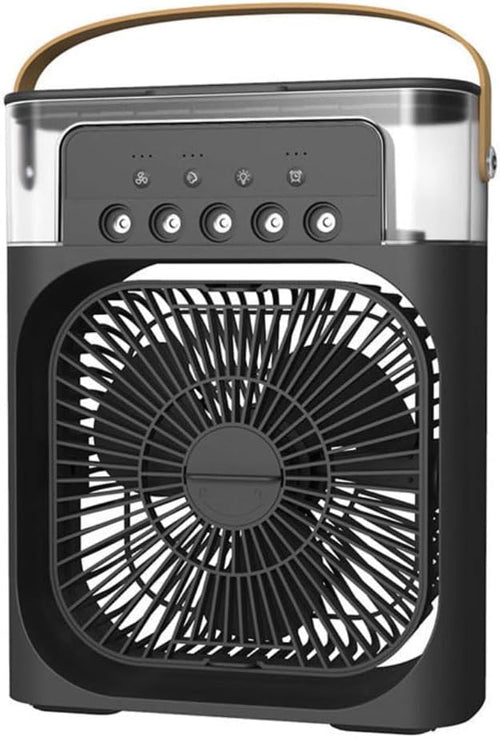  3 In 1 Air Cooler, Climatisation Mobile Ventilateur Portable, Climatiseur Portable, Climatiseur Mobile Silencieux, Mini Ventilateur Humidificateur, Mini Rafraîchisseurs D'air Par évaporation (Noir)