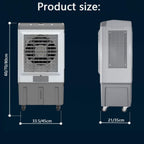  Ventilateur De Refroidissement Portable Pour Climatiseur Oscillant à 120°, 3 Vitesses De Vent Silencieuses, Minuterie De 12 Heures, Pas Besoin De Tuyau, Modes Pour La Maison Et Le Bureau