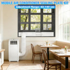 4PCS Kit Calfeutrage Climatiseur Mobile, 130&150mm Universel Kit Fenêtre Climatiseur Mobile