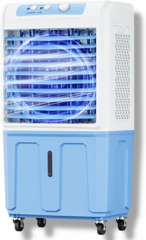  Climatiseur Portable Avec Grand Réservoir D'eau Pour Un Refroidissement 3D. Refroidisseur D'air évaporatif Portable 3-en-1 Avec écran Tactile LED, 3 Vitesses De Ventilati