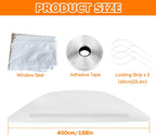  400CM Kit Calfeutrage Climatiseur, Joint De Fenêtre Climatisation Mobile, Tissu Hot Air Stop Fonctionne Avec Toutes Les Unités De Climatisation Mobiles