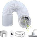  Tuyau Ventilation PVC 100mm Pour Hotte Aspirante 3m Flexible Tuyau D'Evacuation Avec 2 Colliers De Serrage Et 1 Adhésif Aluminium Pour Climatisation Extracteur D'Air Ventilateur Tubulair Gris