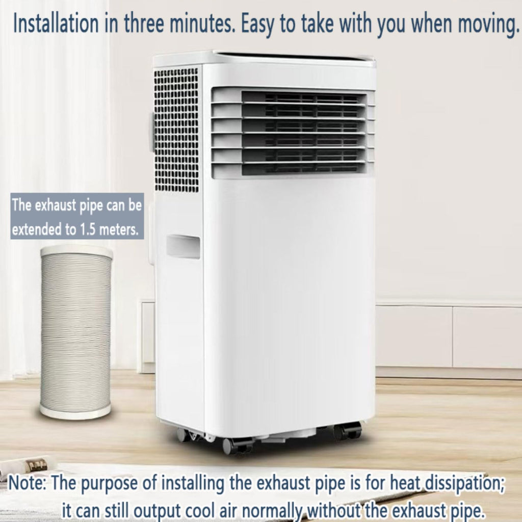  Climatiseur Portable, Unité Intelligente Intelligente Avec Déshumidificateur Cool Et Modes Ventilateur Pour La Pièce Jusqu'à 350 Sq.ft, Télécommande, Minuterie 24 Heures, Kit D'installation Inclus