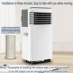  Climatiseur Portable, Unité Intelligente Intelligente Avec Déshumidificateur Cool Et Modes Ventilateur Pour La Pièce Jusqu'à 350 Sq.ft, Télécommande, Minuterie 24 Heures, Kit D'installation Inclus