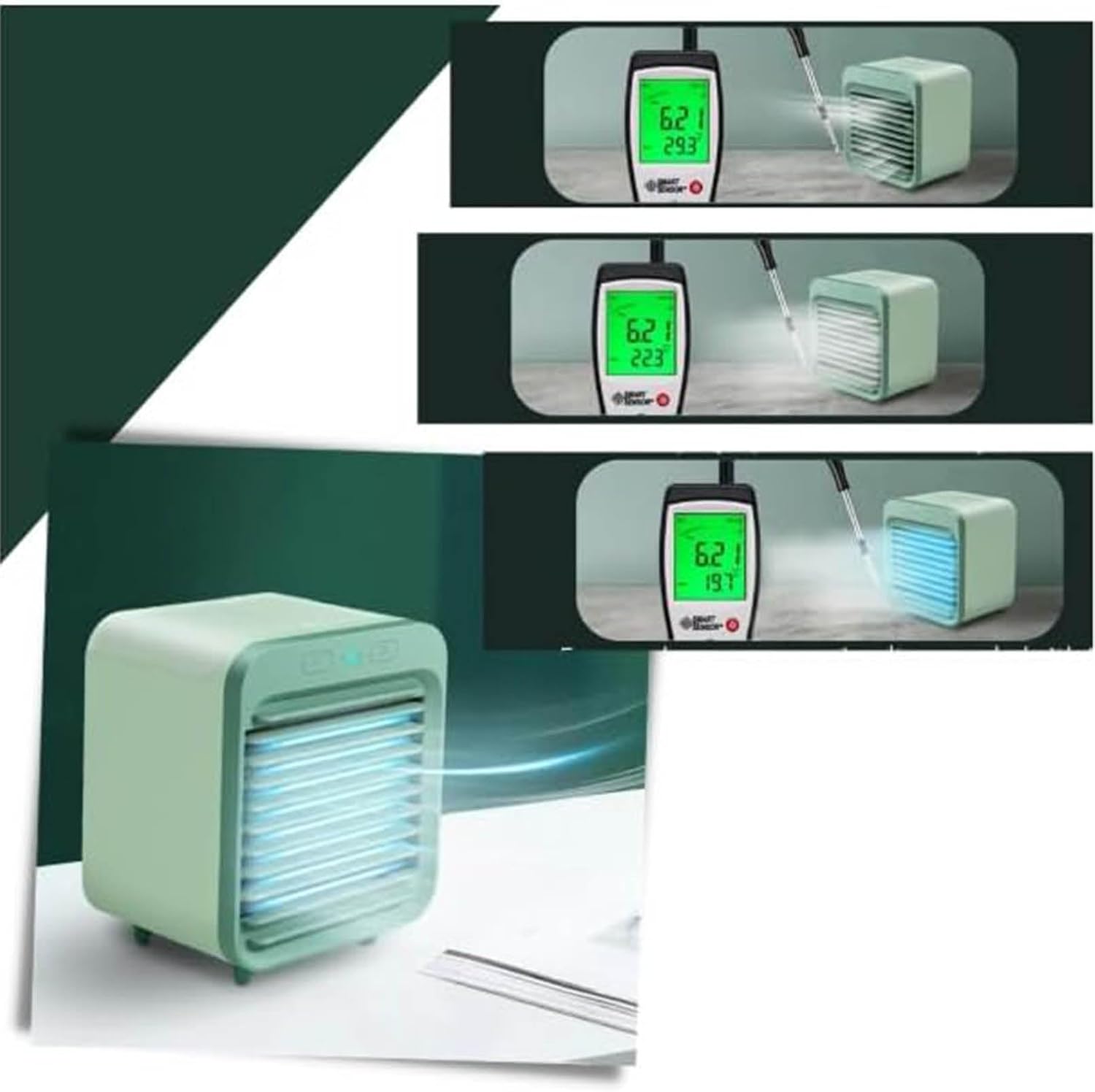  Climatiseur Portable 3 En 1 Avec 3 Vitesses De Vent, Idéal Pour La Maison, Le Bureau, La Chambre, Le Refroidisseur D'air Adapté Aux Animaux Domestiques Pour Enfants