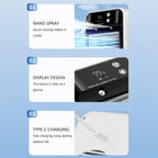  Climatiseur Portable, Ventilateur Sans Pale, Refroidisseur D'air Personnel Avec 3 Vitesses, Refroidisseur Par évaporation 3 En 1, Ventilateur De Glace, Ventilateur Humidificateur Avec Fonction