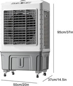 GENERIC Refroidisseur Par évaporation Portable, Ventilateur Oscillant 120°, 3 Vitesses, Grand Réservoir D'eau, Blocs De Glace Inclus Pour La Maison, La Terrasse, Le Garage, Le Refroidissement Extérieur