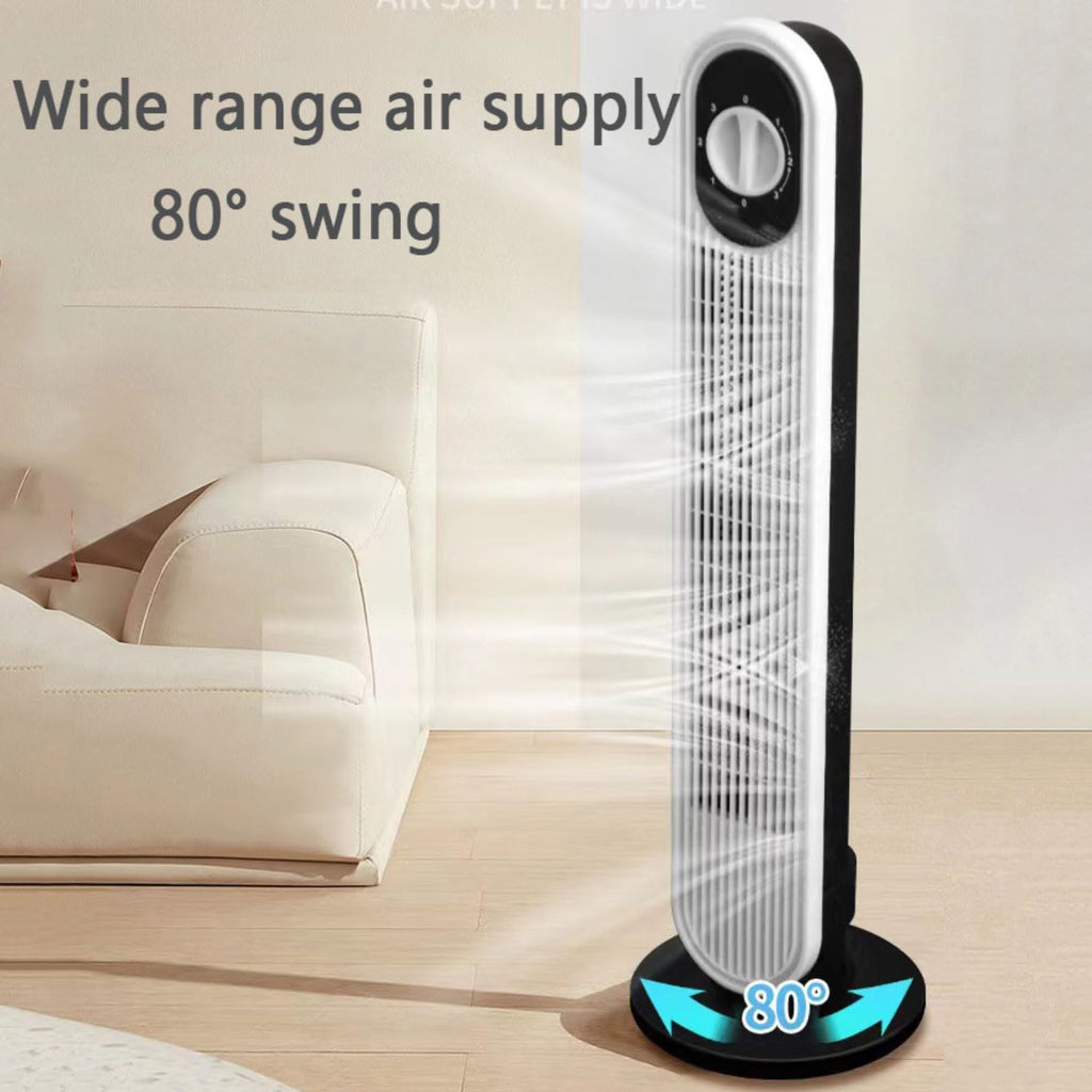  Ventilateur De Tour Sans Lame Silencieux 26ft/s Vitesse 30dB Bruit 80 Circulateur D'air Portable Oscillant Pour Le Camping De Bureau De Chambre Avec Poignée