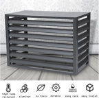 GENERIC Écran De Clôture Pour Climatiseur Extérieur - Volets En Alliage D'aluminium Et Support De Fleurs - Couvercle En Métal Anti-corrosion Pour Unité Extérieure - Support élégant Pour Plantes - Marron A