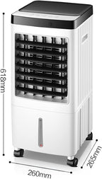 GENERIC Refroidisseur D'air Portable 10L Avec Humidificateur, Refroidisseur Sans Vent Sans Vent, Unité De Salle A/C Silencieuse Avec Swing 60 Degrés Et Minuterie Pour La Chambre De Bureau à Domicile, Niveaux