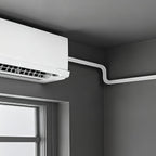  VEVOR Kit Liaison Frigorifique Tuyau En Cuivre Mini-split 9,5 Mm 15,9 Mm Diamètre Extérieur, 15,2 M Longueur, Bobine Isolée PE Blanc Épais 9,5 Mm Avec Écrous, Raccords, Pour Mini Climatiseurs Split
