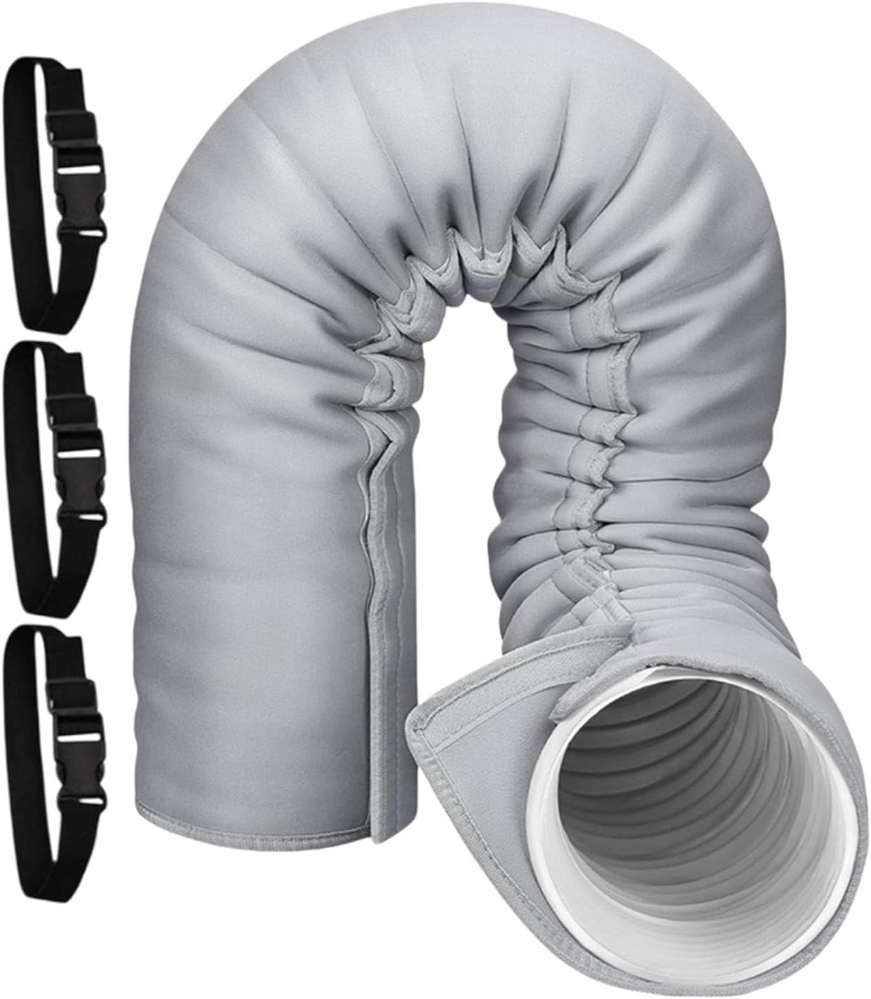  Manchon D'isolation Pour Tuyau AC Portable, De 5 à 5,9" De Diamètre | Couverture Isolée Portative D'isolation De Tuyau à Ca Portative Avec 3 Isolation Réglable De Ligne De Climatiseur