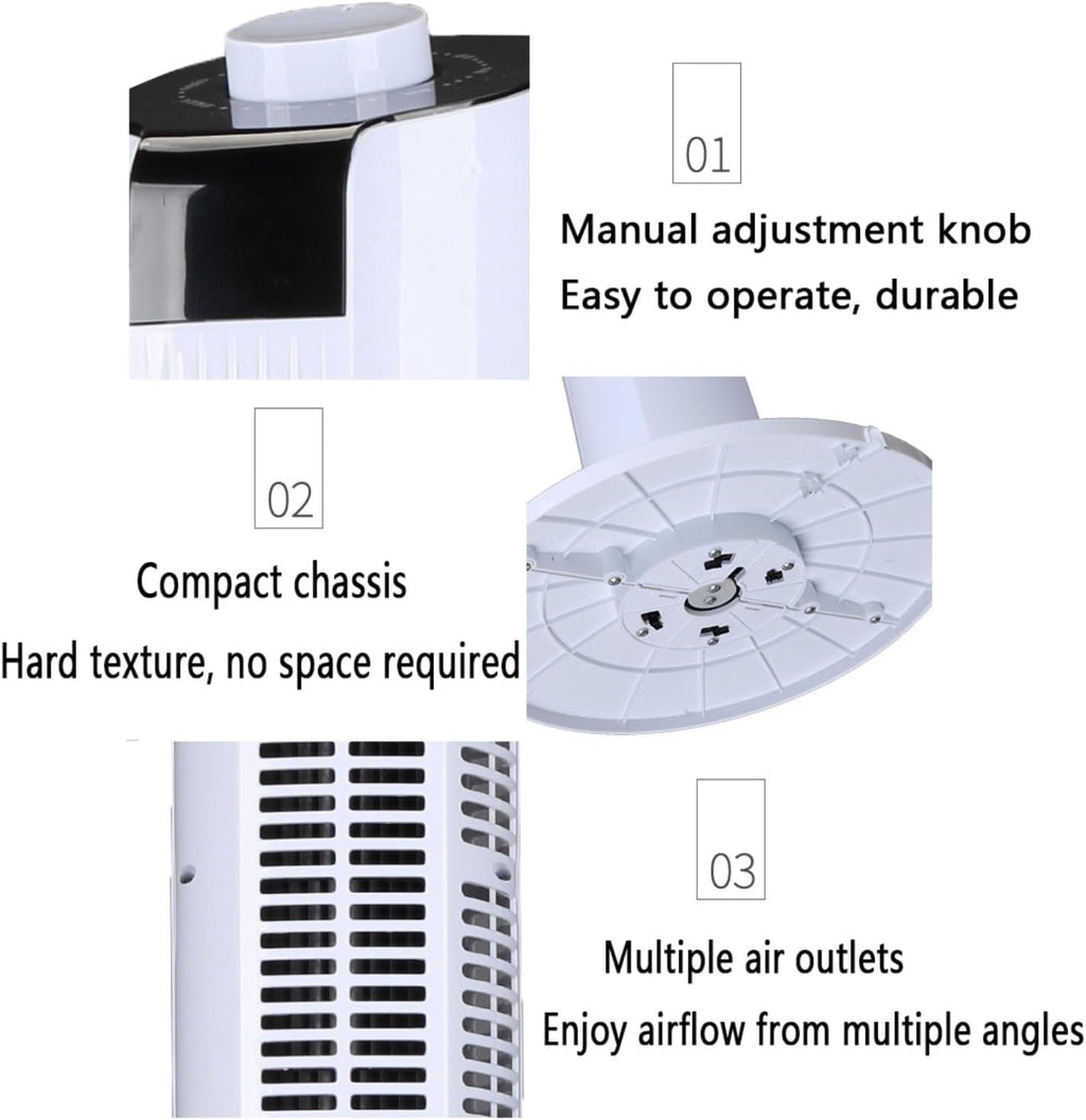  Ventilateur De Tour Portable Avec Télécommande, 3 Vitesses, 60 Oscillation, Circulateur D'air Silencieux Pour Le Bureau à Domicile, Affichage LED, Minuterie 12H, Dispositif De Refroidissement D'économ
