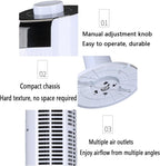 GENERIC Ventilateur De Tour Ultra Silencieux, Circulateur D'air Portable Avec Télécommande, 3 Vitesses, 60 Oscillation, 12H Minuterie.Conception D'économie D'espace Pour La Chambre à Coucher, Bureau, Usage Do