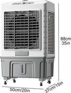 GENERIC Refroidisseur D'air évaporatif à 3 Vitesses, Ventilateur D'oscillation à 120 ° Avec Réservoir 55L, Unité De Refroidissement Portable Silencieuse Pour L'utilisation De Bureau à Domicile, énergétique Av
