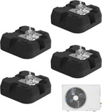 Tapis Pour Unité Extérieure De Climatisation - Support Pour Pompe à Chaleur - 4 Pieds Antivibration Pour Systèmes Split 9000-60000 BTU, Capacité 500kg