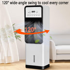 GENERIC Refroidisseur D'air Portable Avec Télécommande, Réservoir 3L Et Packs De Glace, 4 Modes, 3 Vitesses, Oscillation De 120 °, Refroidisseur évaporatif Silencieux Pour Chambre à Coucher, Bureau, Refroidis