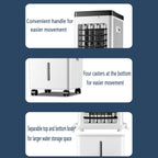 GENERIC Refroidisseur D'air évaporatif 75W Climatiseur Mobile Oscillation 90° 4 Packs Glace Télécommande 3 Modes & Vitesses Minuterie 7.5H Ventilateur à Roulettes Pour Maison Bureau