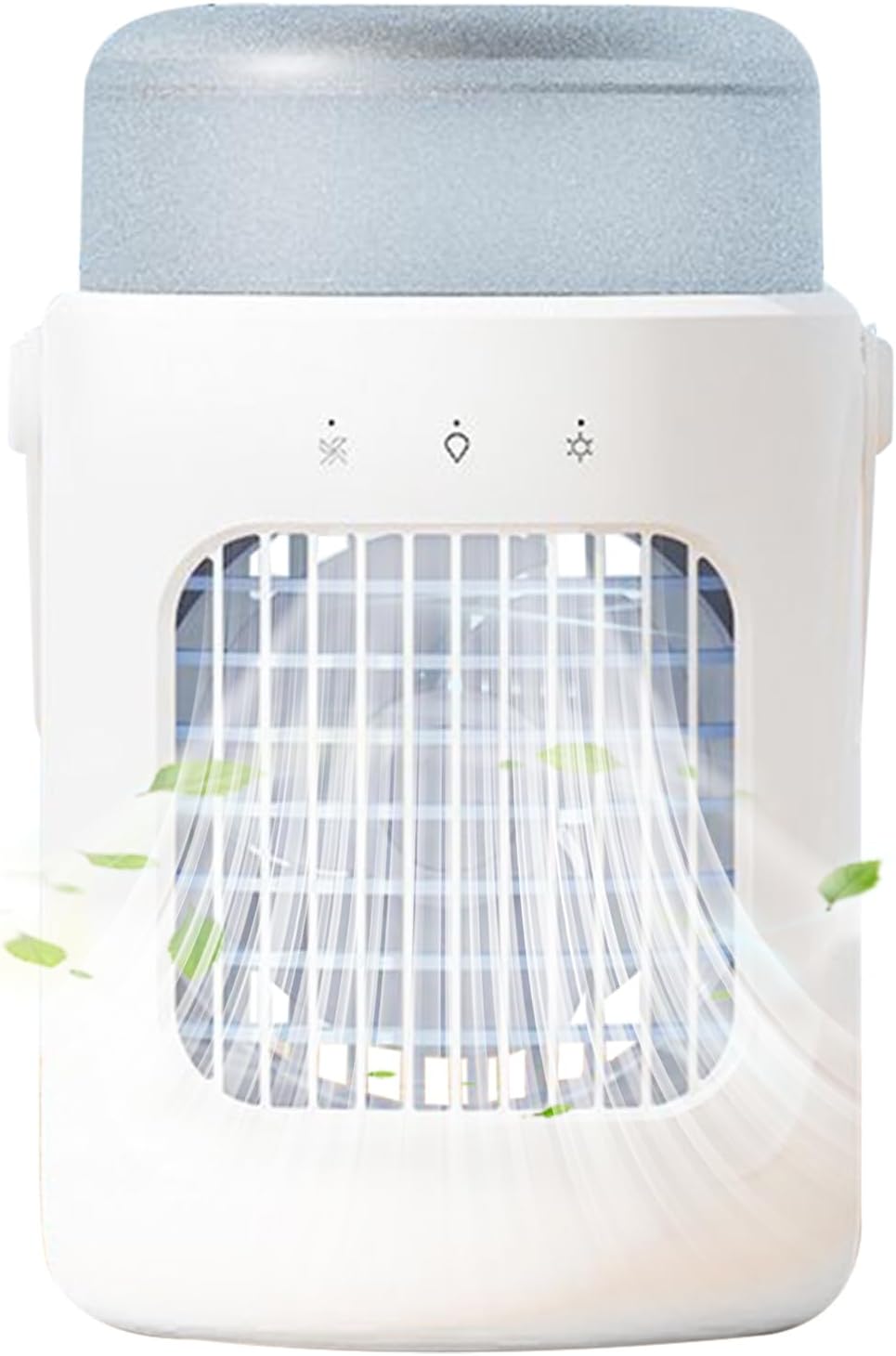  Rafraîchisseur D'air | Ventilateur Rafraîchissant Pour Lit Et Chambre - Ventilateur Humidificateur Rechargeable Avec Réservoir 0.6L Pour Bureau Chambre Tente Pique-nique Maison
