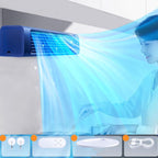  Climatiseur Portable, Conception Sans Lame, Télécommande Sans Fil, 3 Vitesses, Fonctionnement Silencieux, Support Mural, Sortie D'air Long, Chambres à Coucher Cool, Bureaux, Pas De Fenêtre Nécessaire