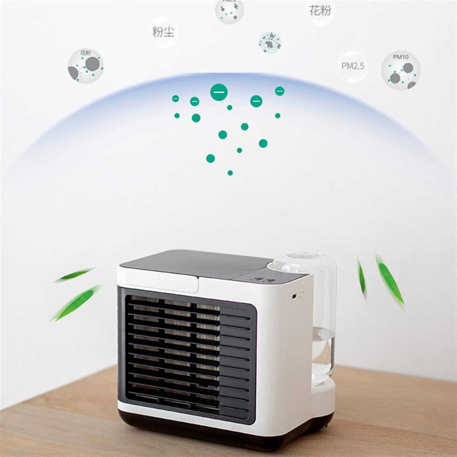  DieffematicKTY Climatiseur Mobile Air Conditioning Air Cooler Negative ION Air Cooler Mini Three-Speed Mode Cooling Fan Charging Home Desktop Air Conditioner (Color : Pink)
