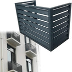  Housse En Métal Résistante Aux Intempéries Pour Climatiseur Mural, Protection De Pompe à Chaleur, Cage De Protection Du Condensateur CVC, Gris (110 X 60 X 80 Cm)