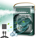  3 In 1 Air Cooler, Climatisation Mobile Ventilateur Portable, Climatiseur Portable, Climatiseur Mobile Silencieux, Mini Ventilateur Humidificateur, Mini Rafraîchisseurs D'air Par évaporation (Noir)
