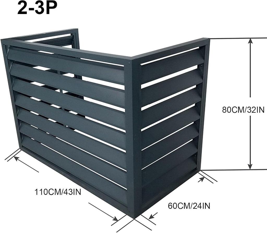 GENERIC Housse D'unité De Climatisation Extérieure En Aluminium Robuste - Housse Antivol Pour Climatiseur - Réduction Du Bruit - Matériau Extérieur Résistant Aux Intempéries Pour Unités CVC (couleur : G)